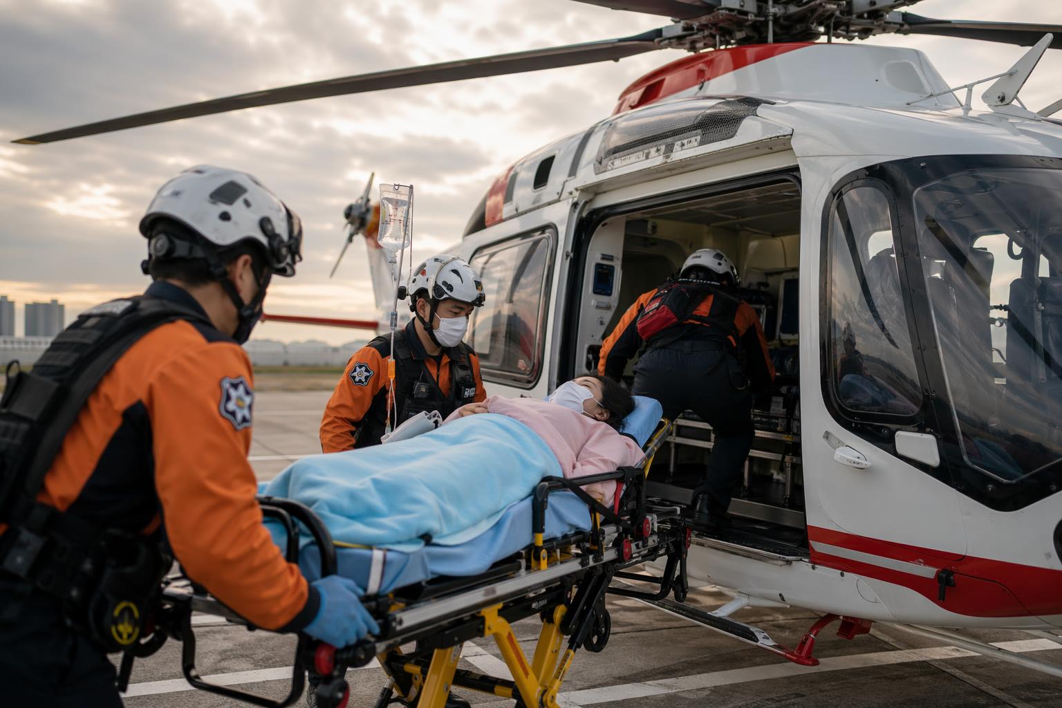 [소방헬기, 응급이송, 산모] 기사 핵심 맥락을 보여주는 이미지 - 소방청이 지난달부터 전국으로 전면 확대해 시행 중인 통합출동 체계는 지역 관할 구분 없이, 사고 지점과 가장 가깝고 임무에 적합한 헬기 를 우선...