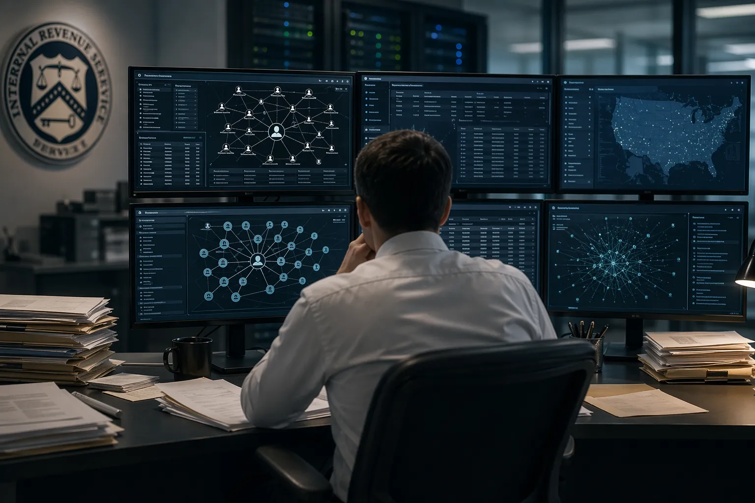 [데이터 분석, 정부 수사, AI 플랫폼] 기사 핵심 맥락을 보여주는 이미지 - TechCrunch가 The Intercept 보도를 인용해 전한 바에 따르면, IRS는 팰런티어의 Lead and Case Analytics....