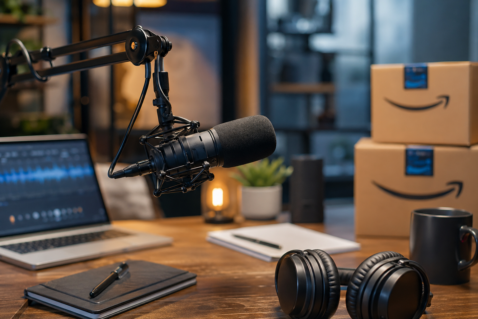 [팟캐스트, 아마존 오디오, 스튜디오 마이크] 기사 영향과 배경을 설명하는 이미지 - 온라인 크리에이터들이 커머스를 결합하려는 시도 자체는 새롭지 않다. 다만 이번에는 아마존이 회사를 ‘해체에 가까운 재구성(디스멤버링)’ 수...