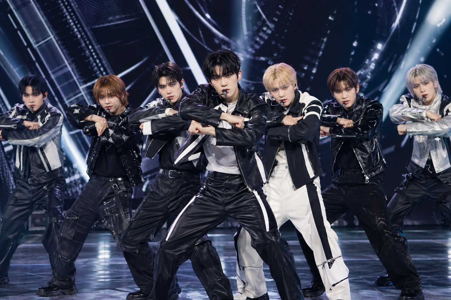 넥스지, 퍼포먼스, 무대 기사 영향과 배경을 설명하는 이미지 - 이번 앨범은 평균 나이 19세의 알파 세대를 겨냥한 거침없는 메시지로도 주목받는다. 스포츠동아 기사에는 타이틀곡 가사 중 “프레임은 필요하지 않...