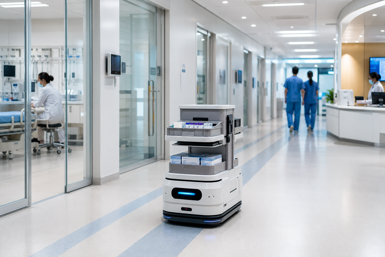 스마트 병원, 의료 로봇, 국제표준 기사 핵심 맥락을 보여주는 이미지 - 총회에서는 한국이 제안한 국제표준안 5종에 대한 논의가 진행된다. 특히 눈에 띄는 분야는 스마트 병원 내 자율 주행 로봇 기반 물류 프로세스·성...