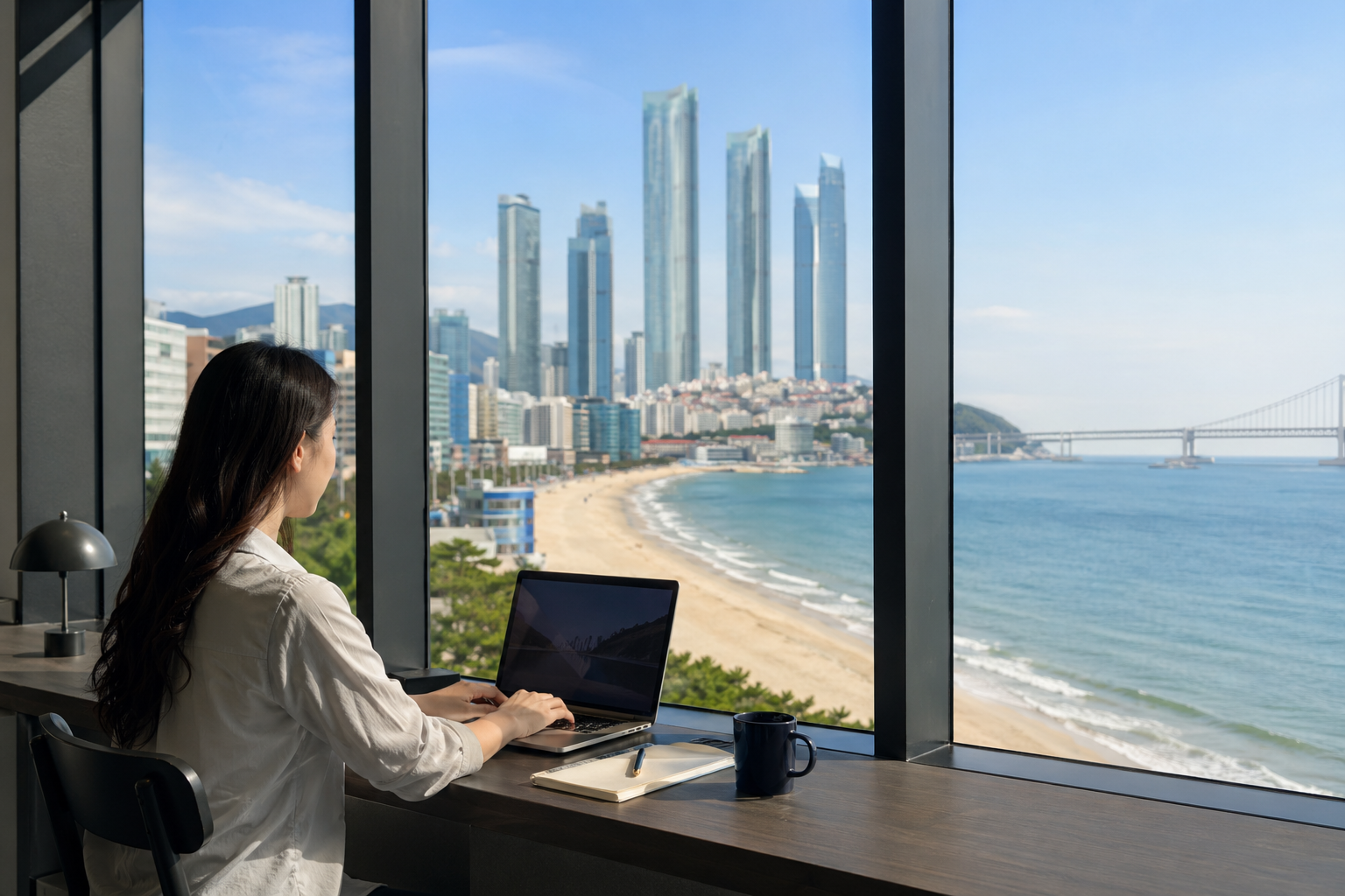 워케이션 부산 기사 영향과 배경을 설명하는 이미지 - 워케이션 브랜딩이 성공하려면 플랫폼 노출을 넘어 실제 체류 경험이 뒷받침돼야 한다. 일하는 여행지로 인식되기 위해서는 단순히 숙소를 늘리는 것만...