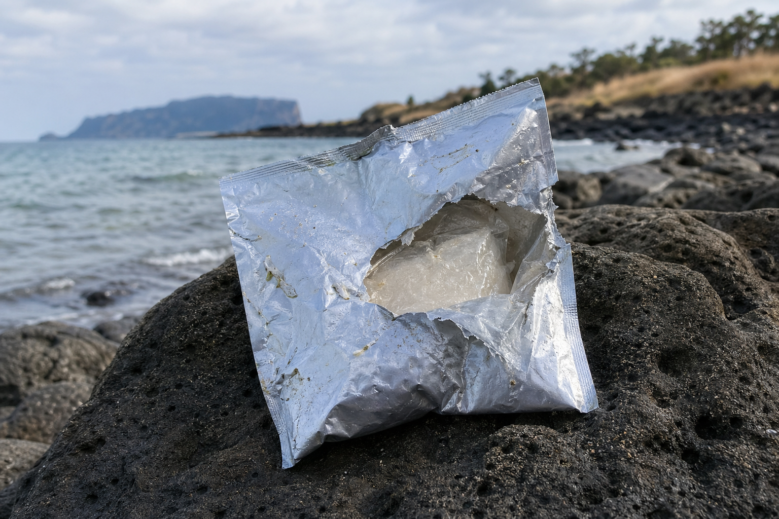 [제주 해안, 마약 단속, 케타민 포장] 기사 핵심 맥락을 보여주는 이미지 - 해경에 따르면 신고된 물체는 포장지 외부가 불규칙하게 찢겨 내부로 바닷물이 유입된 상태 로 발견됐다. 발견 당시 외형은 은색 차 봉지처럼 보였으....