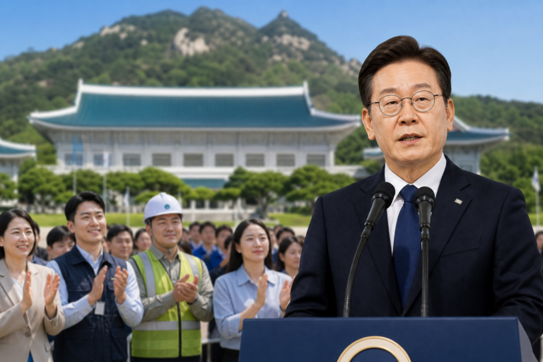 노동절 기념식, 청와대 영빈관, 노사상생 기사 대표 이미지 - 63년 만에 ‘노동절’ 첫 청와대 기념식…이재명 “일터 안전·노동 기본권” 강조